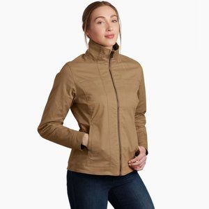 Kuhl Generatr Women’s Flannel Lined Tan Grain Flex Outdoor Jacket, Size Medium